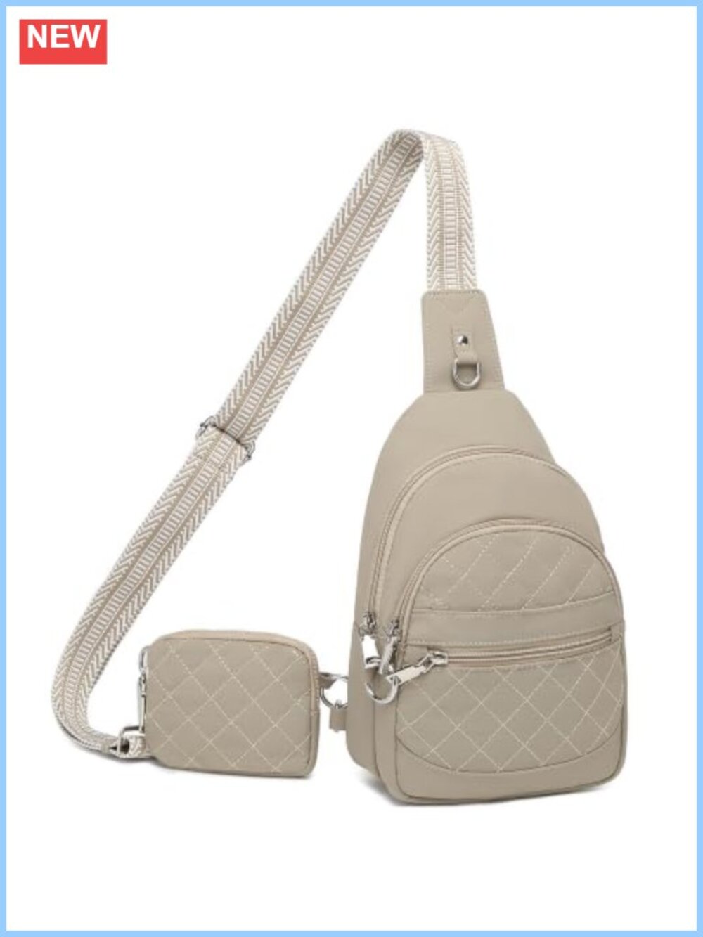 RFID Anti-Theft Crossbody Sling Bag with Detachable Wallet